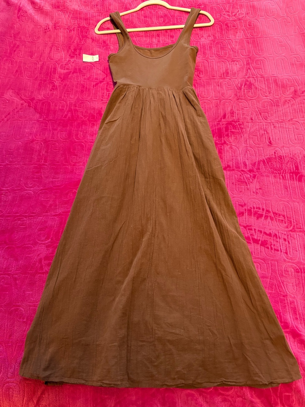 Aerie Brown Tie Back Maxi Dress NWT
